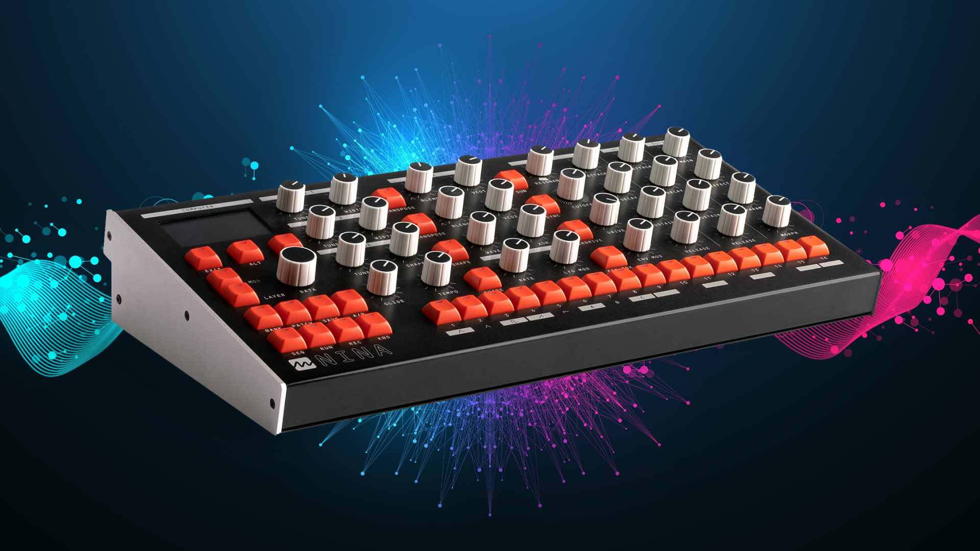 MELBOURNE INSTRUMENTS NINA 12-Voice Analog Polyphonic Multitimbral Synthesizer with Motorized Controls